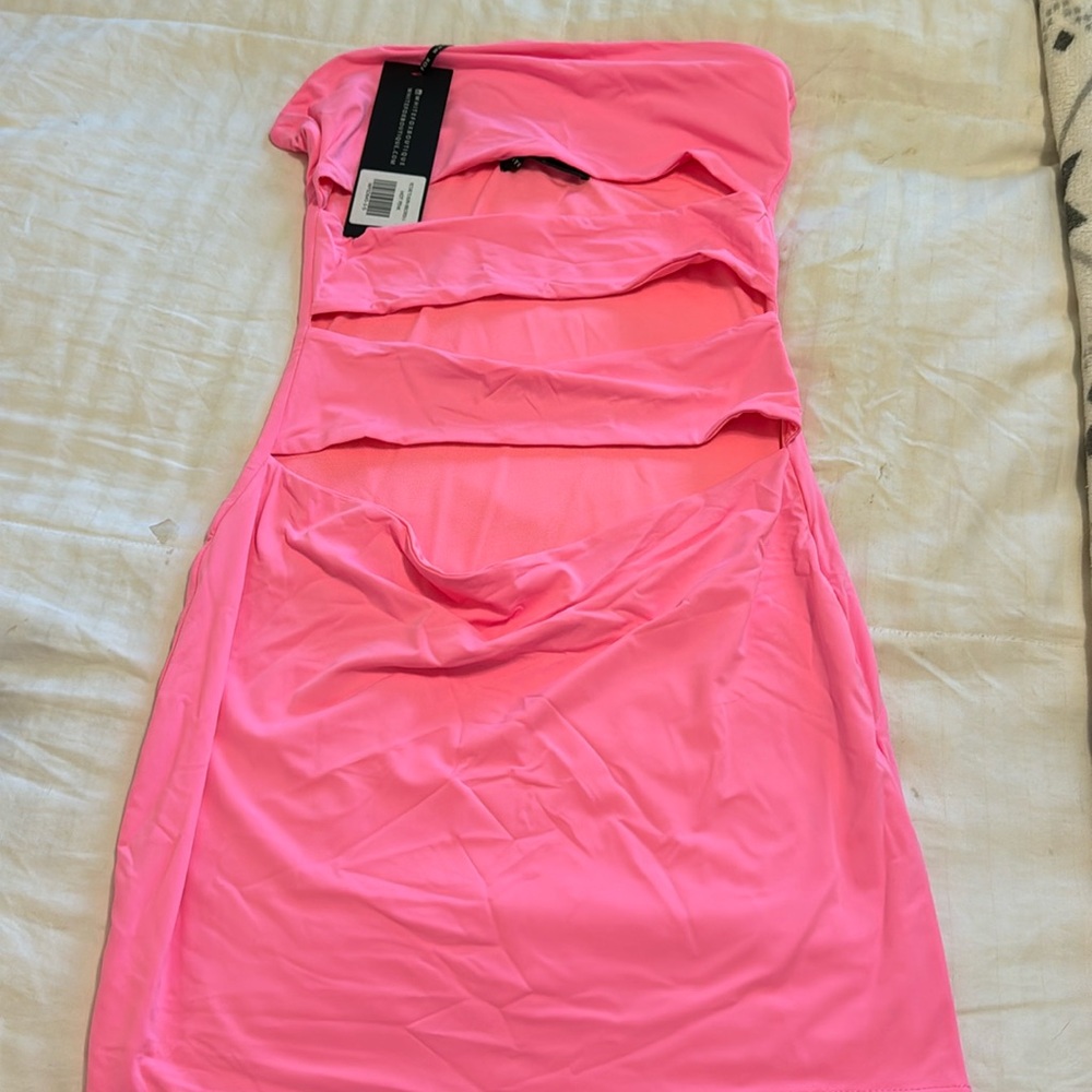 White fox mini dress